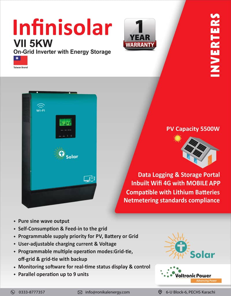 Tesla Axpert VMII 5 KW Single Phase Off Grid Solar Inverter VM2