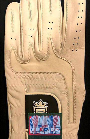lowest Price Men Cabretta Leather Golf Gloves Custom Logo Cadet Size L 2