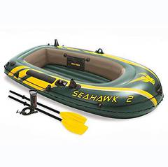 Seahawk 2 Inflatable 2 Person Floating Boat Raft Set 3 0