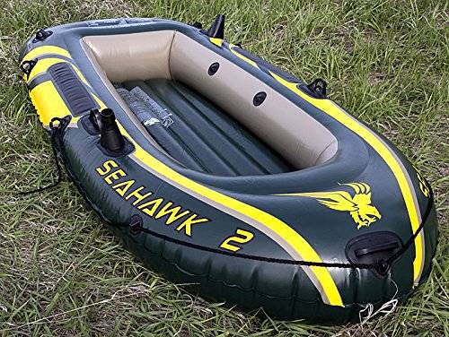 Seahawk 2 Inflatable 2 Person Floating Boat Raft Set 3 2