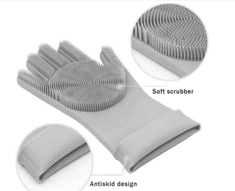Magic Silicone Dish Washing Gloves (Bulk price) 5