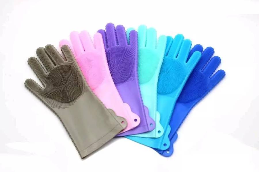 Magic Silicone Dish Washing Gloves (Bulk price) 6