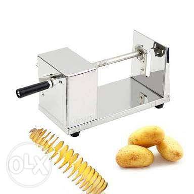 Steel Potato Spiral Cutter Machine Potato Rings 2 Extras Blades Free 1