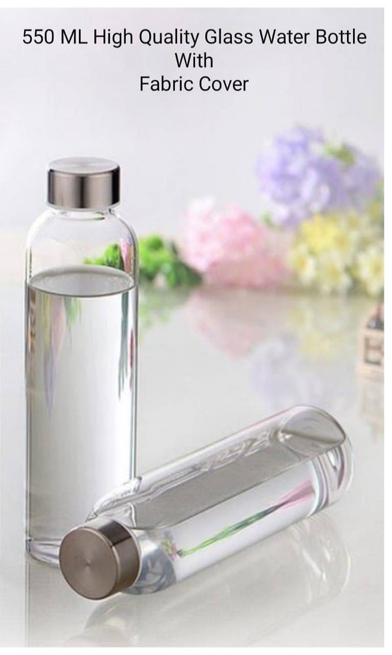 550 ML Glass Water Bottles With Fabric Covers 4
