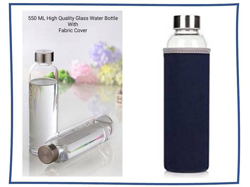 550 ML Glass Water Bottles With Fabric Covers 2