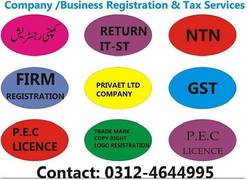 Private LimitedCompany, IT company, NTN,GST, Trade Mark Reg, CopyRight