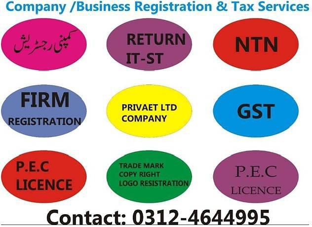 Private LimitedCompany, IT company, NTN,GST, Trade Mark Reg, CopyRight 0