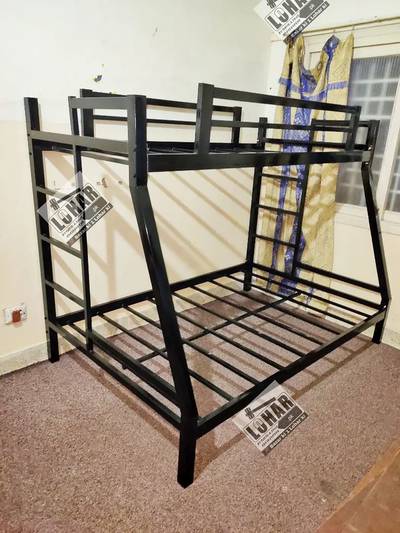 Iron Bunk bed 2 in 1 (double + single) COD all Pakistan 2