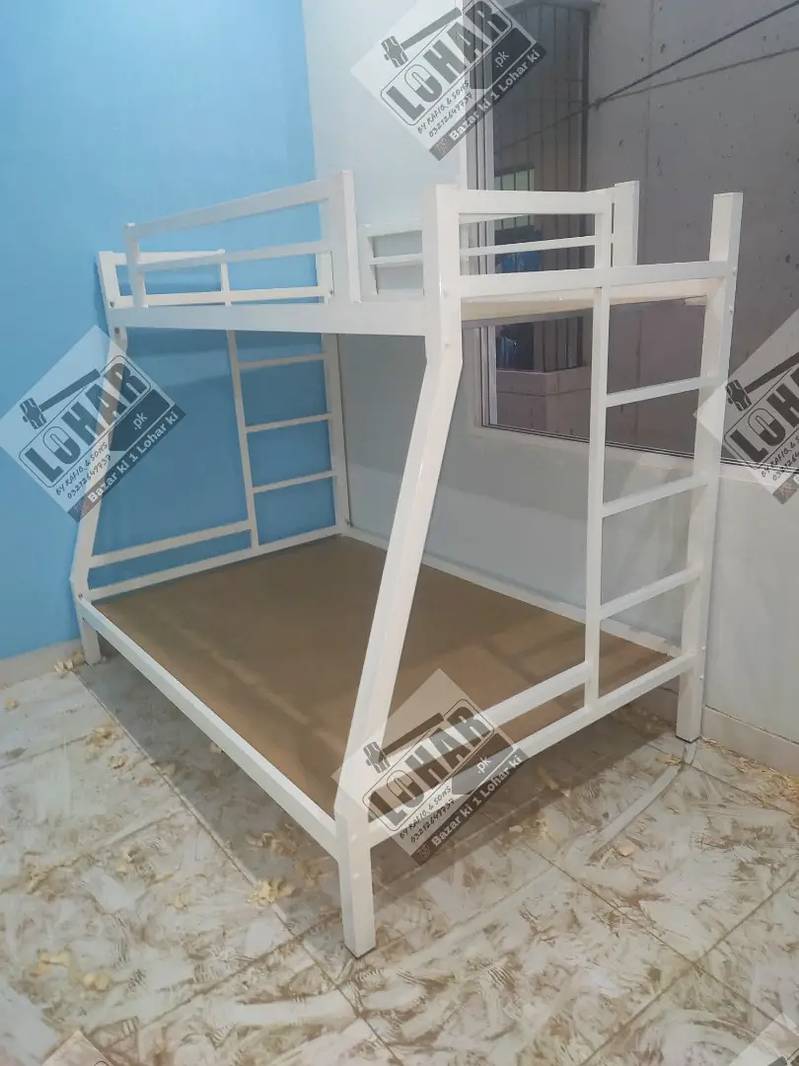 Iron Bunk bed 2 in 1 (double + single) COD all Pakistan 4