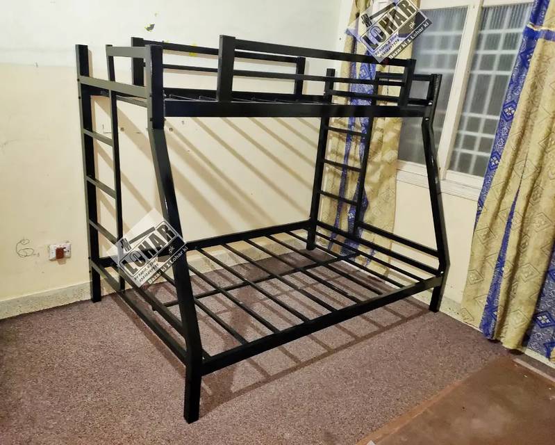 Iron Bunk bed 2 in 1 (double + single) COD all Pakistan 5