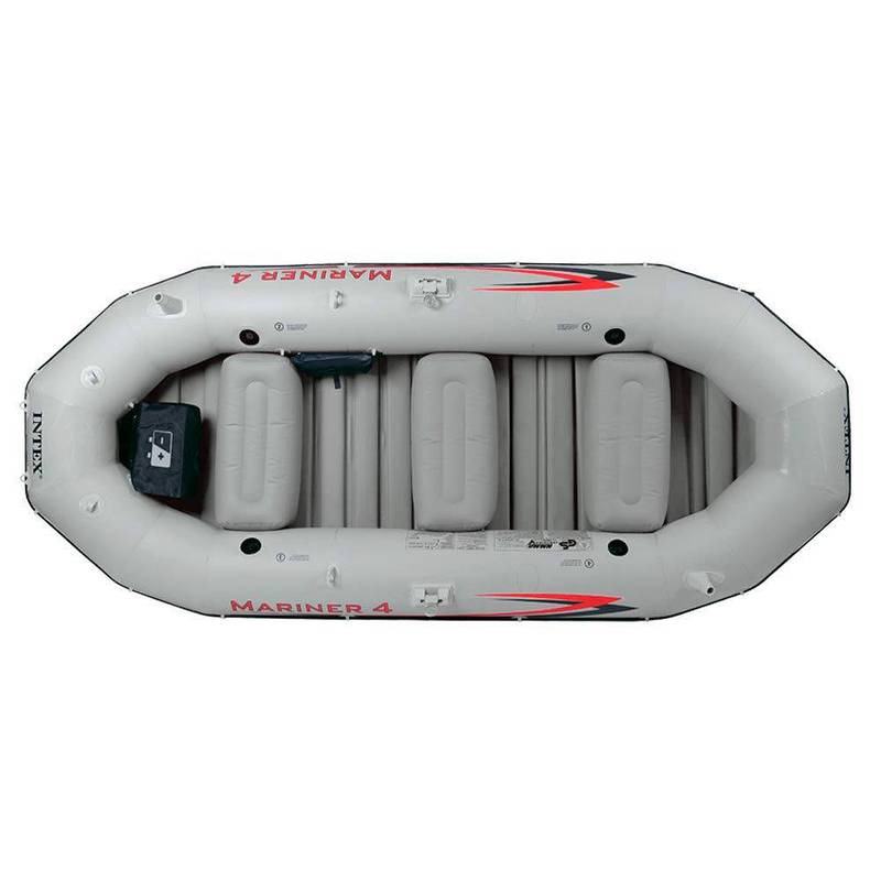 Inflatable Kayaking Dinghy Fishing Boat Set, 5 Person Boat with 2 Oars 1