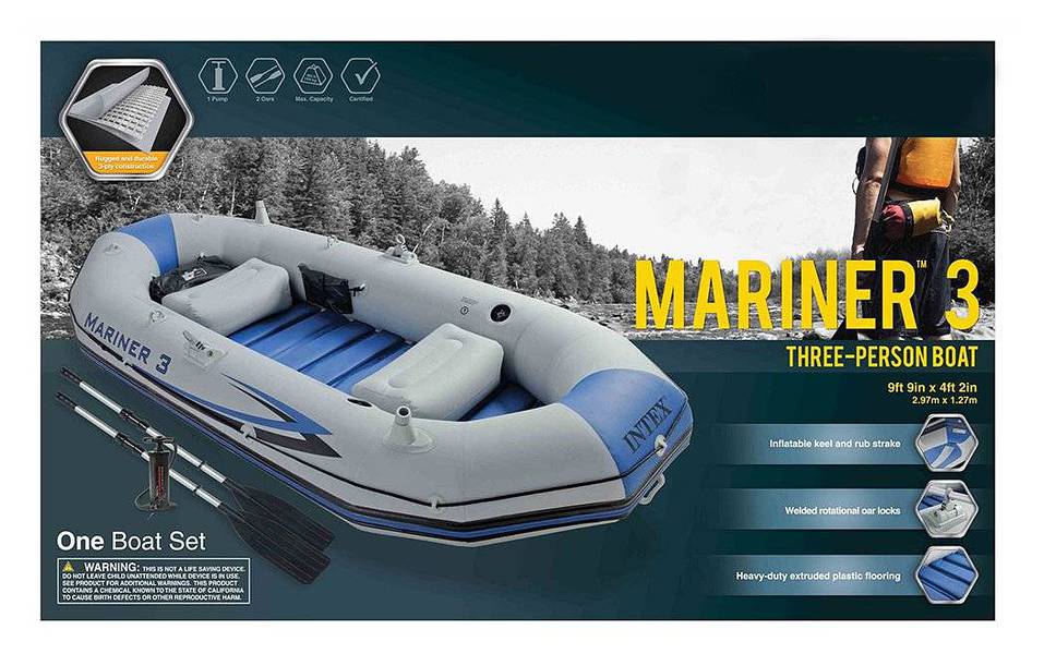 Intex Mariner 3, 3-Person Inflatable Boat Set 3