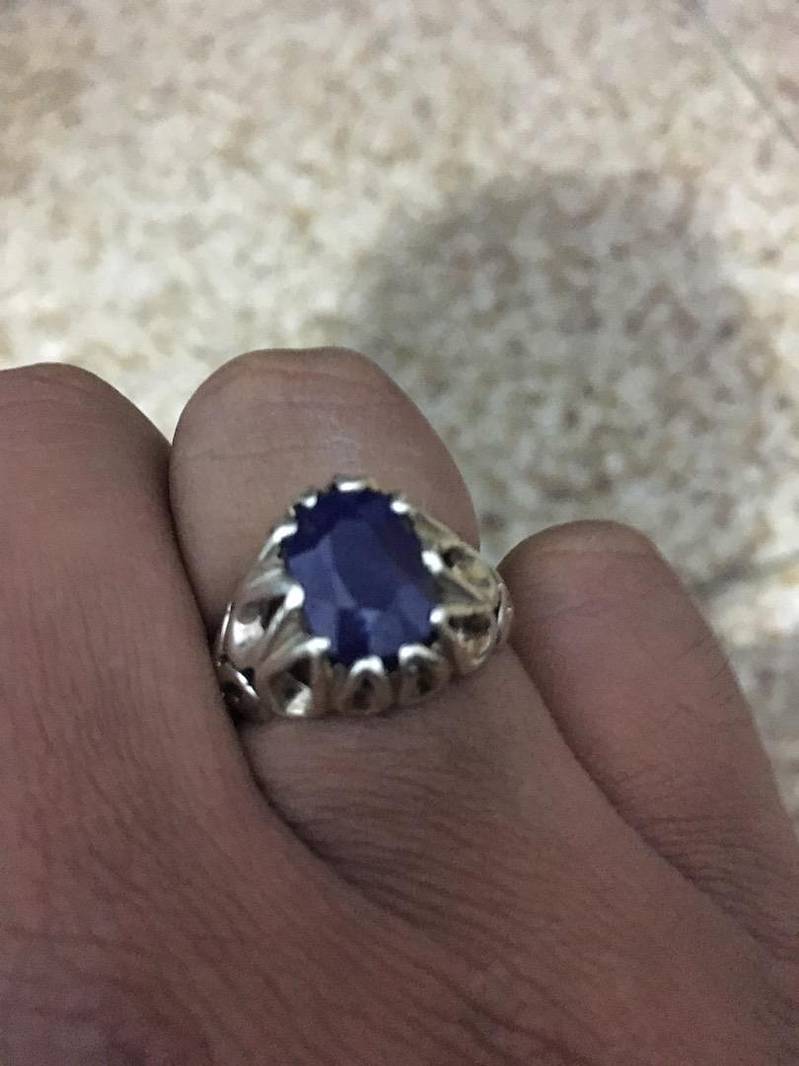 Kashmir Saphire Unused Silver Ring 0