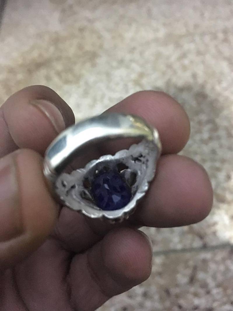 Kashmir Saphire Unused Silver Ring 1