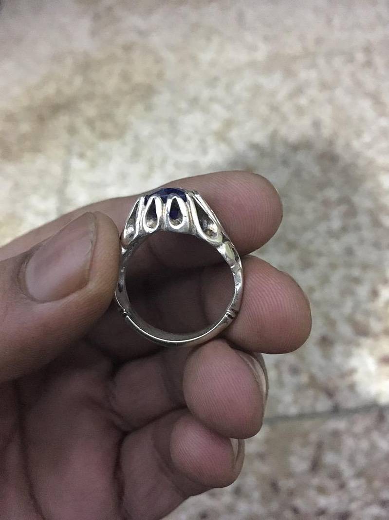 Kashmir Saphire Unused Silver Ring 2