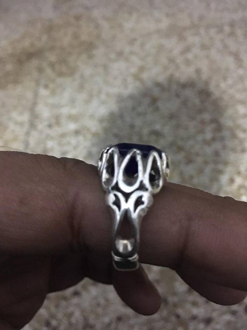 Kashmir Saphire Unused Silver Ring 3