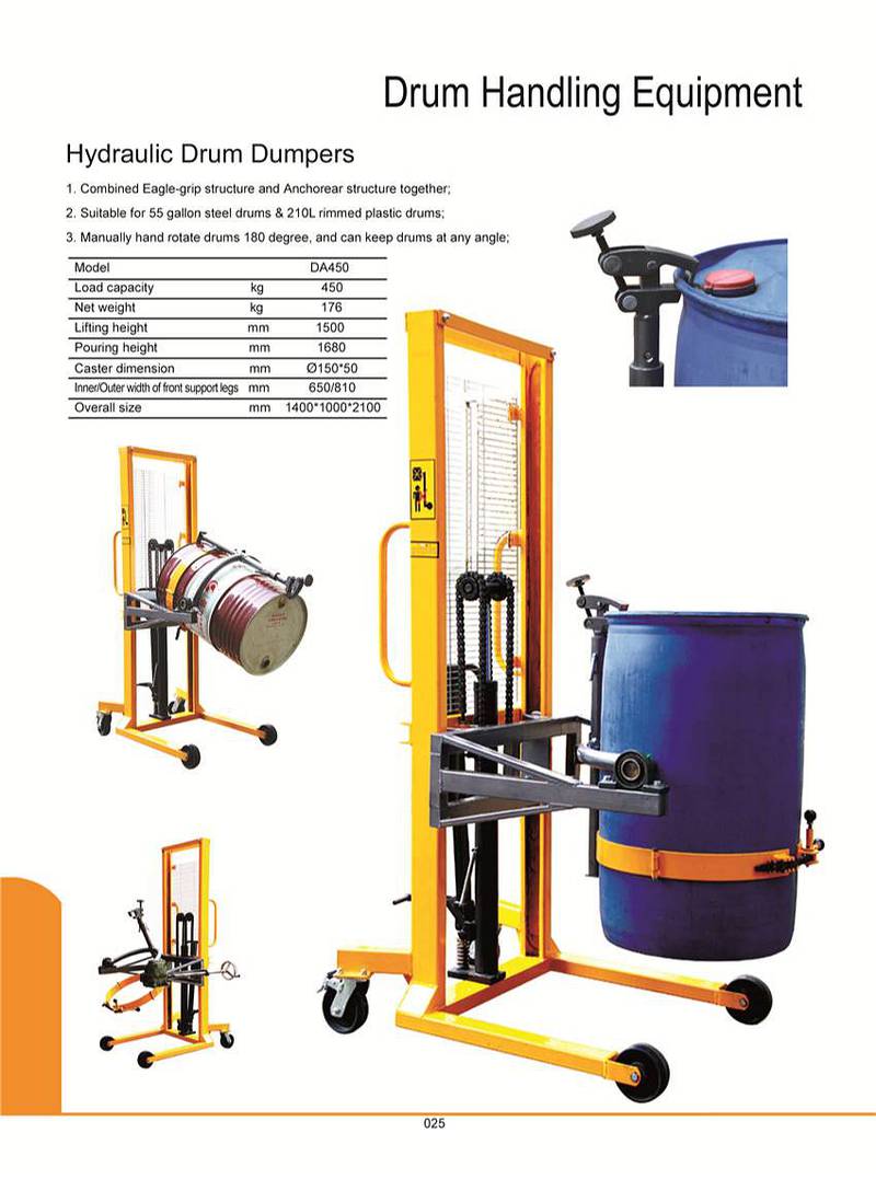 drum stacker with drum lifting and tilting option in pakistan 0
