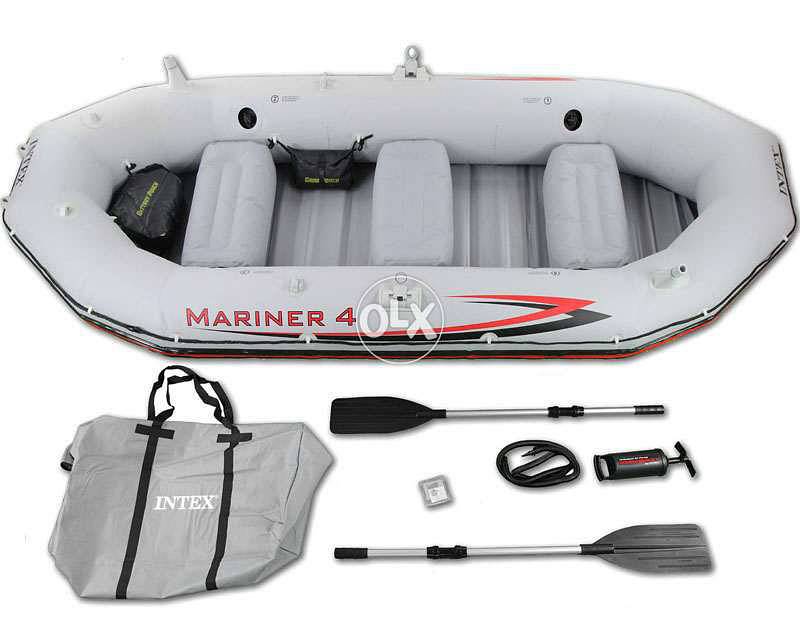 Intex Mariner 4 Rigid Inflatable Boat Set 0