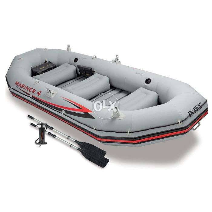 Intex Mariner 4 Rigid Inflatable Boat Set 1