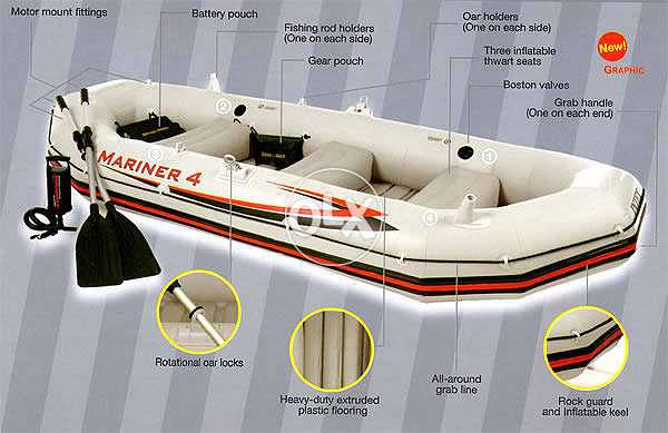 Intex Mariner 4 Rigid Inflatable Boat Set 2