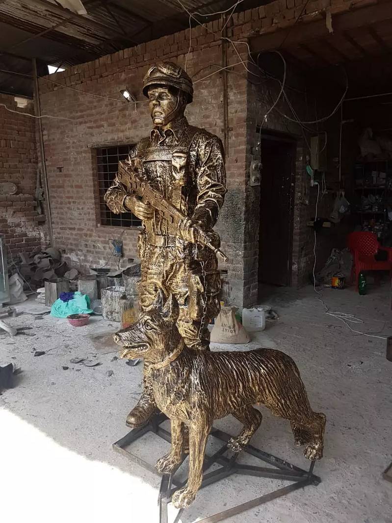 Fiberglass statue soldier /model 2