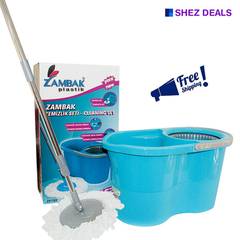 360° FLOOR CLEANER HOME CLEANING SPINNING ROTATING MOP BUCKET PLASTIC