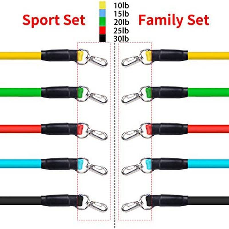 11PCS Resistance Bands set Pull Rope Fitness Exercises Home Gym 2