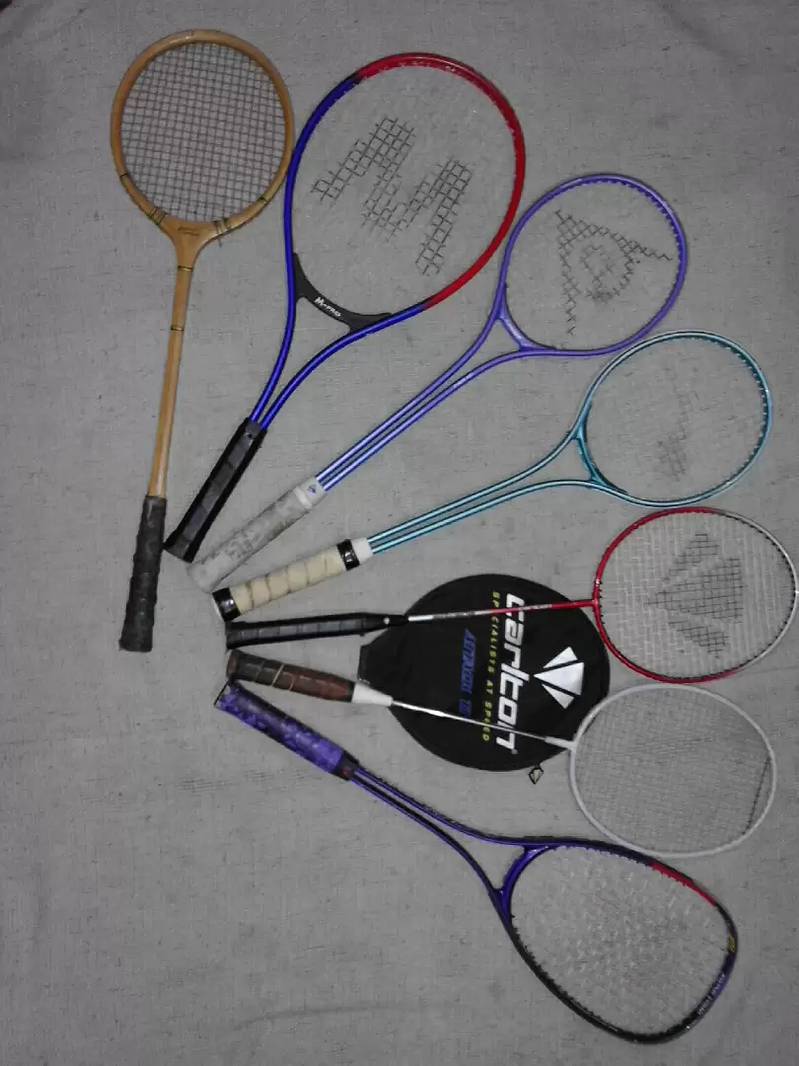 Imported Badminton,Tennis & Squash Rackets all made of chrome, carbon. 3