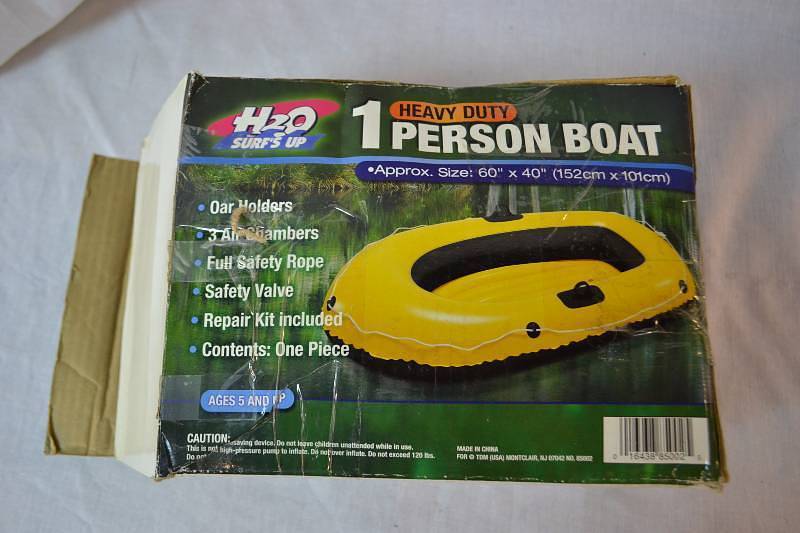 AWESOME H2O HEAVY DUTY 4-PERSON BOAT INFLATABLE BOAT 112" X 48" BRAND 0