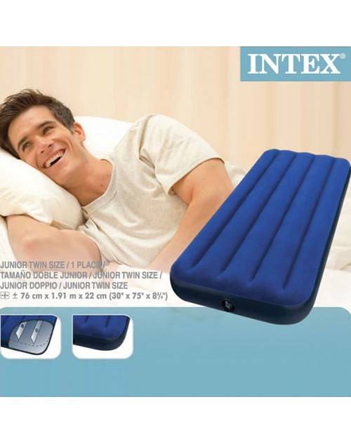 PORTABLE AIR BED IN BLUE COLOUR 2