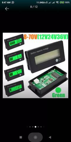 7-100V 6-73V 12V 24V 48V Lead Acid Lithium Battery Capacity Ind