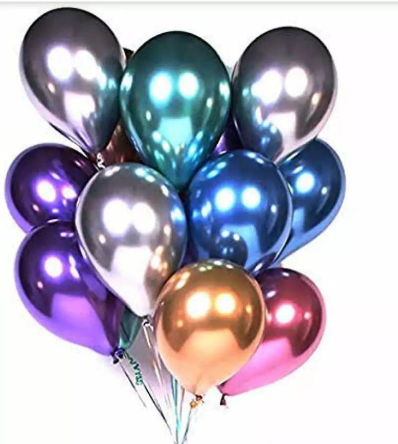 50 colourful metalic balloons 1