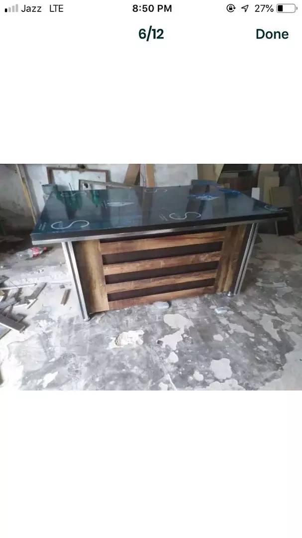 Office table executive with side rack 6