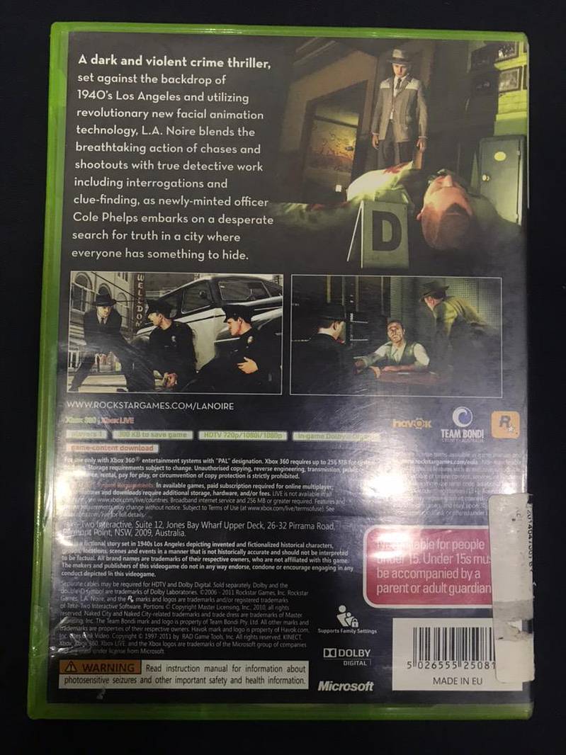 Xbox 360 ROCKSTAR L. A. NOIRE 1