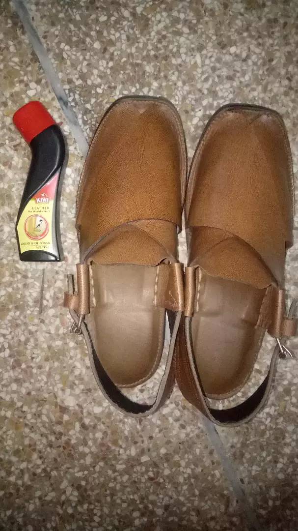 New Peshawari Chappal Hand Made. . Genuine Leather Upper & Sole size 8 3