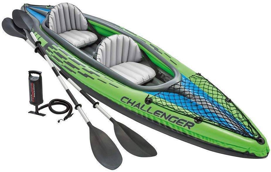 Intex Boat Challenger K One Person Inflatable with Paddle and Pump 0