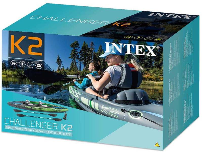 Intex Boat Challenger K One Person Inflatable with Paddle and Pump 4