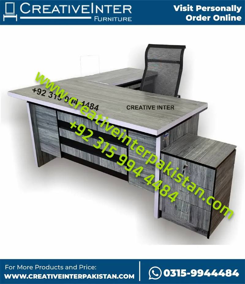 Reputablee UniqueStyle Office Table FullSet MasterDesigner Chair 2