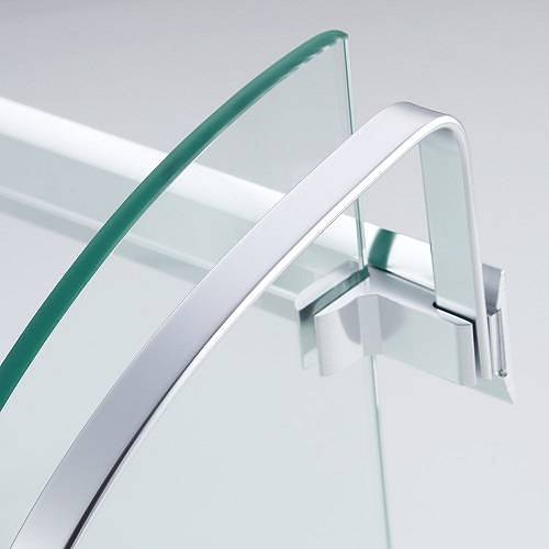 Glass Corner Shelf Shower Caddy 2 Tier Aluminum 2