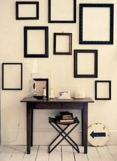 Wall mounted family picture frames