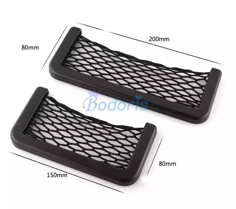 1pc Universal Car Storage Bag Brand Stick-up Mesh Net Storage 1