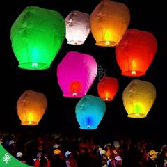 Pack of 10 sky lanterns