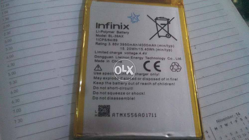 X557 hot 4 infinix battery 0