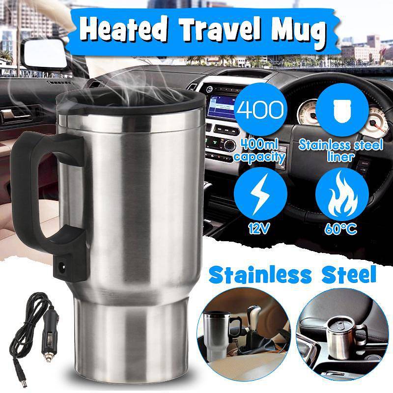 12V Stainless Steel Car Travelling Mug 0