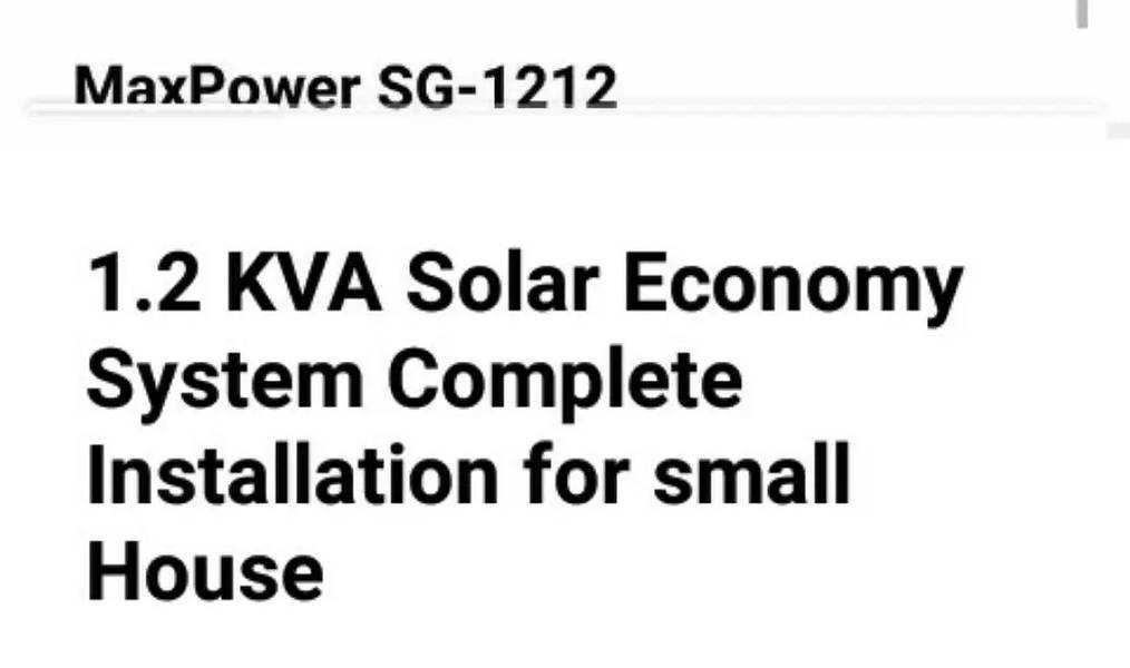 1.2 KW SOLAR ECONOMY SYSTEM Complete Installation for Small House. 4