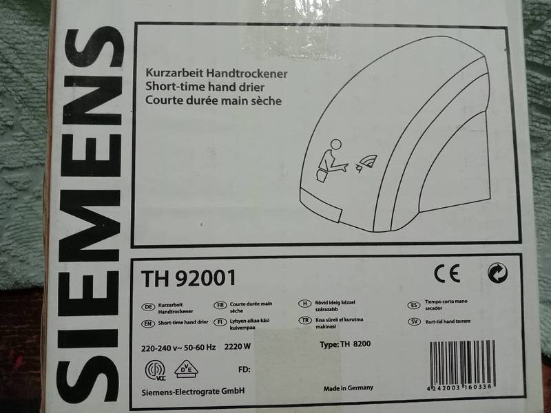 Siemens hand dryer (Plastic Body) 6