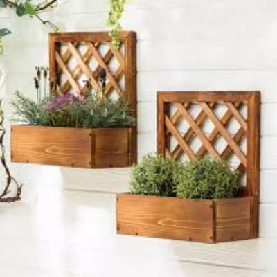 Wall pots for flowers and basket 0