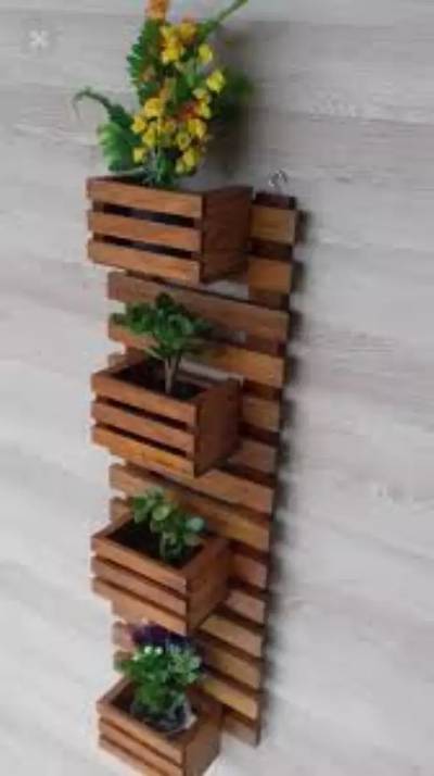 Wall pots for flowers and basket 4