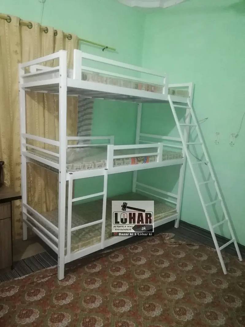 Bunk Bed triple storey (10 years warranty) COD available all Pakistan 2