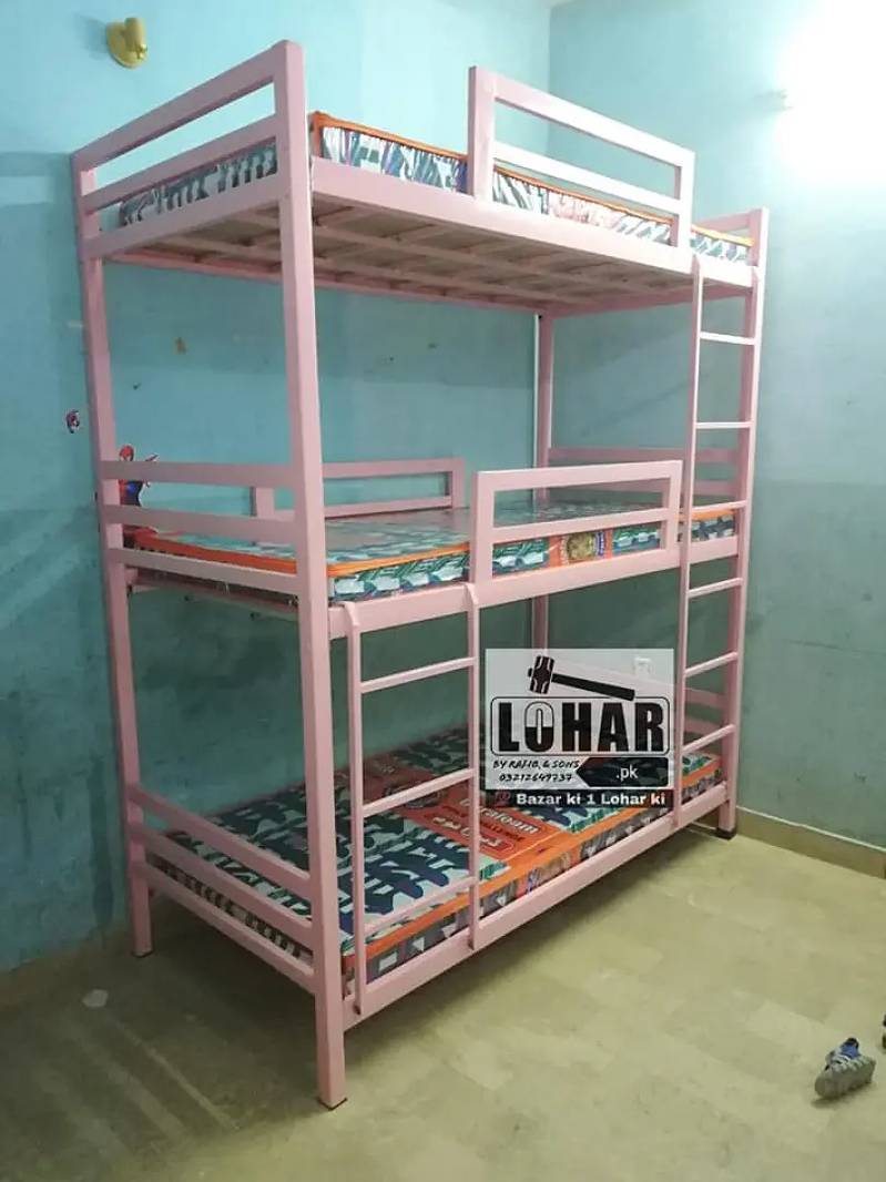 Bunk Bed triple storey (10 years warranty) COD available all Pakistan 3